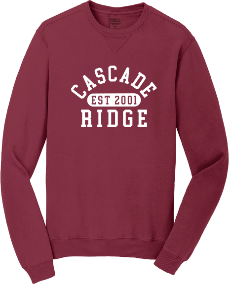 Cascade Ridge Elementary Merchandise Fall 2026 - Beach Wash Crewneck
