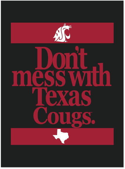 Washington State University Alumni Association Texas Merchandise Summer 2026 - Texas Cougs T-Shirt