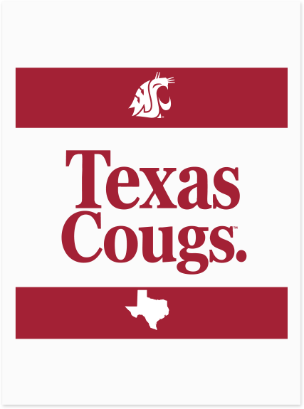 Washington State University Alumni Association Texas Merchandise Summer 2026 - Texas Cougs T-Shirt
