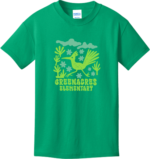 Greenacres Elementary PTA Merchandise Fall 2026 - Youth Cotton Tee (Flower Apparel)