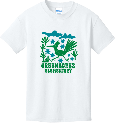 Greenacres Elementary PTA Merchandise Fall 2026 - Youth Cotton Tee (Flower Apparel)