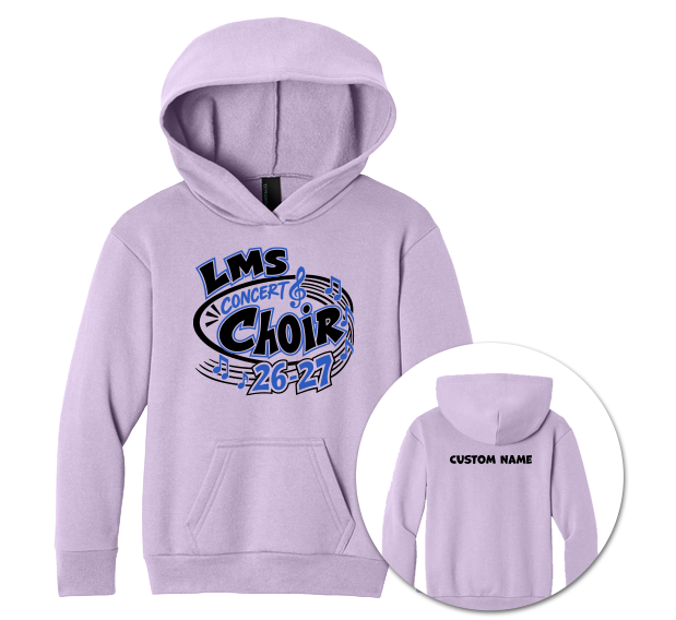 Lincoln Middle School Choir Tees October 2026 - Youth Hoodie Bundle