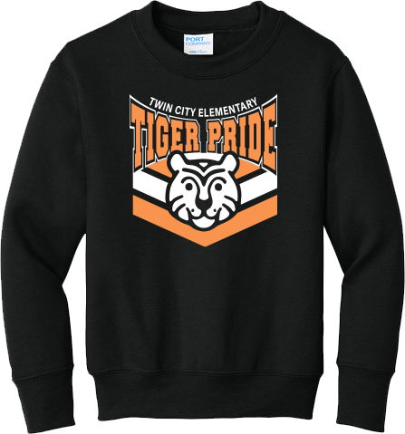 Twin City Elementary Merchandise Fall 2026 - Youth Crewneck (Mascot Design)