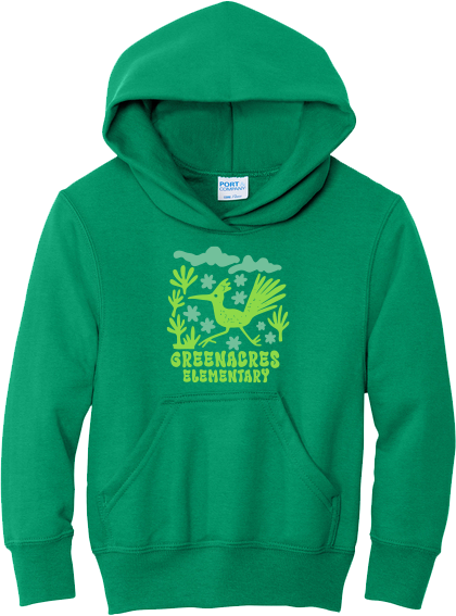 Greenacres Elementary PTA Merchandise Fall 2026 - Youth Port & Co Hoodie (Flower Apparel)