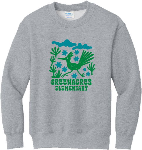 Greenacres Elementary PTA Merchandise Fall 2026 - Youth Port & Co Crewneck (Flower Apparel)