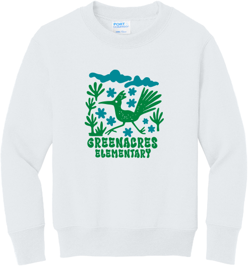 Greenacres Elementary PTA Merchandise Fall 2026 - Youth Port & Co Crewneck (Flower Apparel)