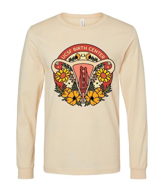 UCSF Birth Center Flower Apparel Summer 2023 - Long Sleeve T-Shirt (Colorful Design)