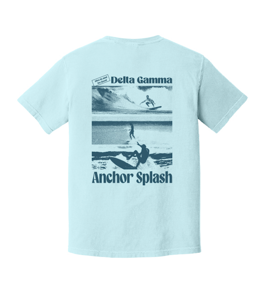 University of Idaho Delta Gamma Anchor Splash Apparel Spring 2025 - T-Shirt