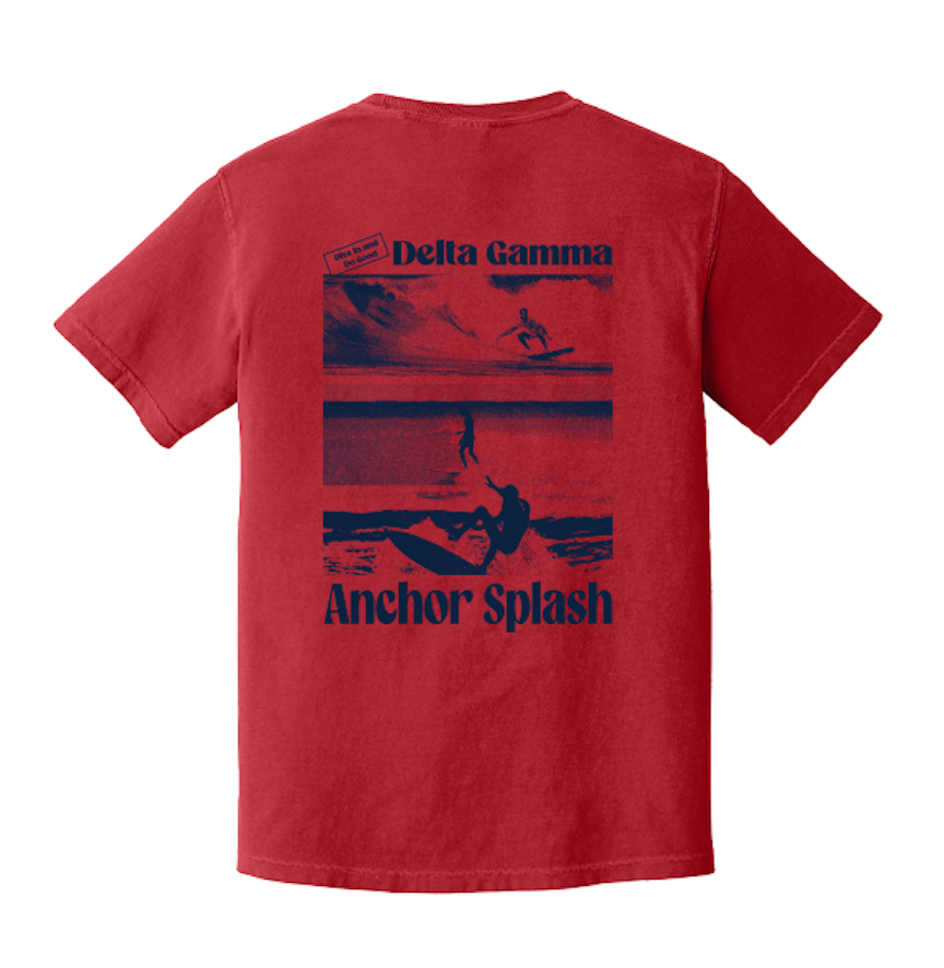 University of Idaho Delta Gamma Anchor Splash Apparel Spring 2025 - T-Shirt