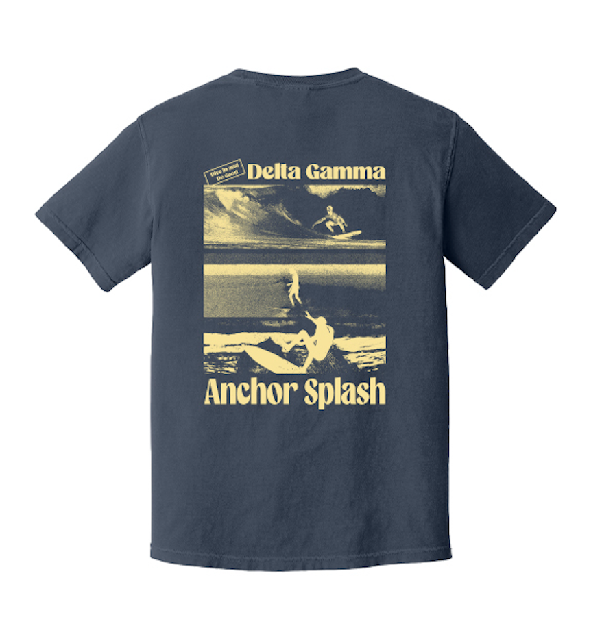 University of Idaho Delta Gamma Anchor Splash Apparel Spring 2025 - T-Shirt