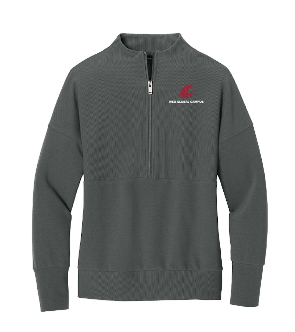 Washington State University Global Graduation Merchandise Spring 2025 - Mercer+Mettle Ladies Texture 1/4 Zip