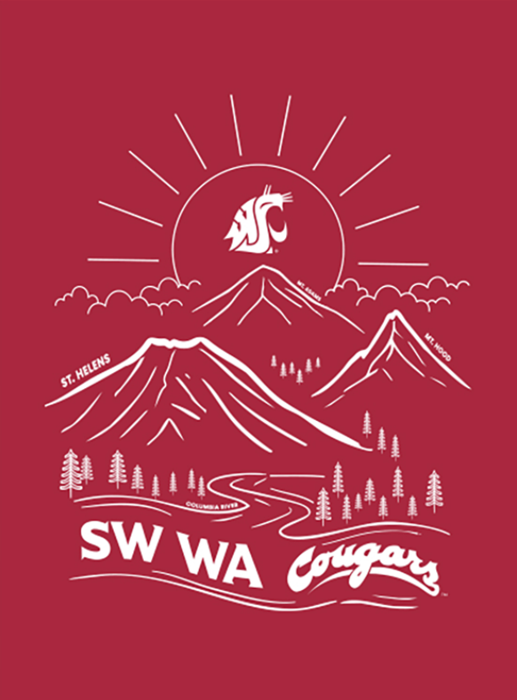 Washington State University Alumni Association SW WA Chapter Pop Up August 2025 - Women's V-Neck T-Shirt
