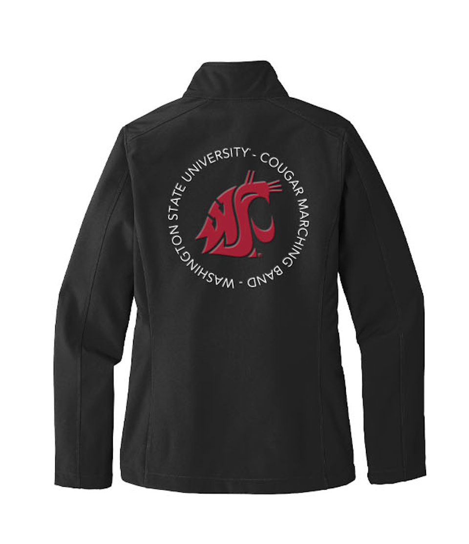 Washington State University Cougar Marching Band Merchandise Fall 2025 - Ladies Soft Shell Jacket