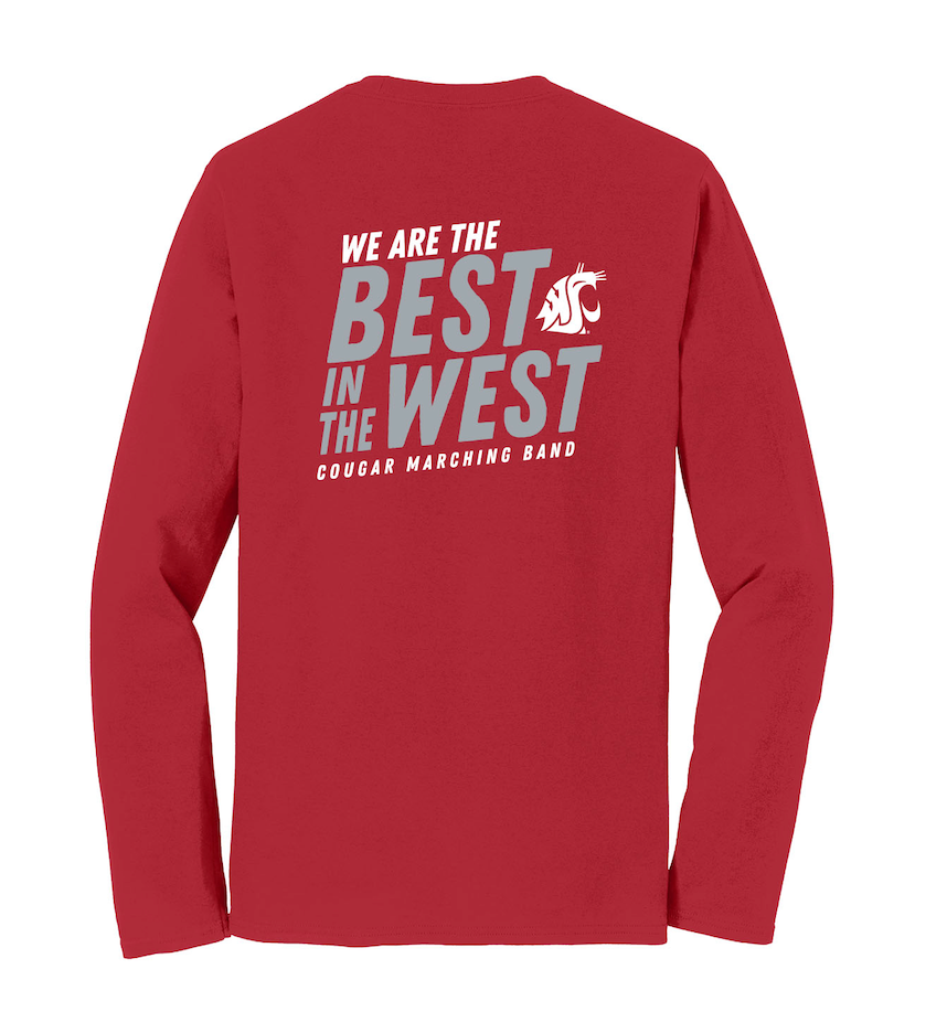 Washington State University Cougar Marching Band Merchandise Fall 2025 - Long Sleeve T-Shirt