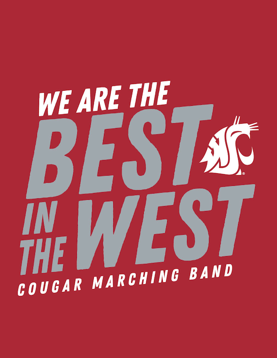 Washington State University Cougar Marching Band Merchandise Fall 2025 - Hoodie