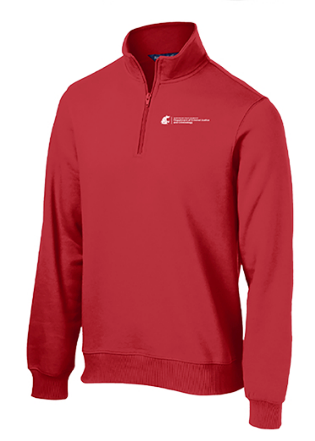 Washington State University Criminal Justice Pop Up September 2025 - Red 1/4 Zip
