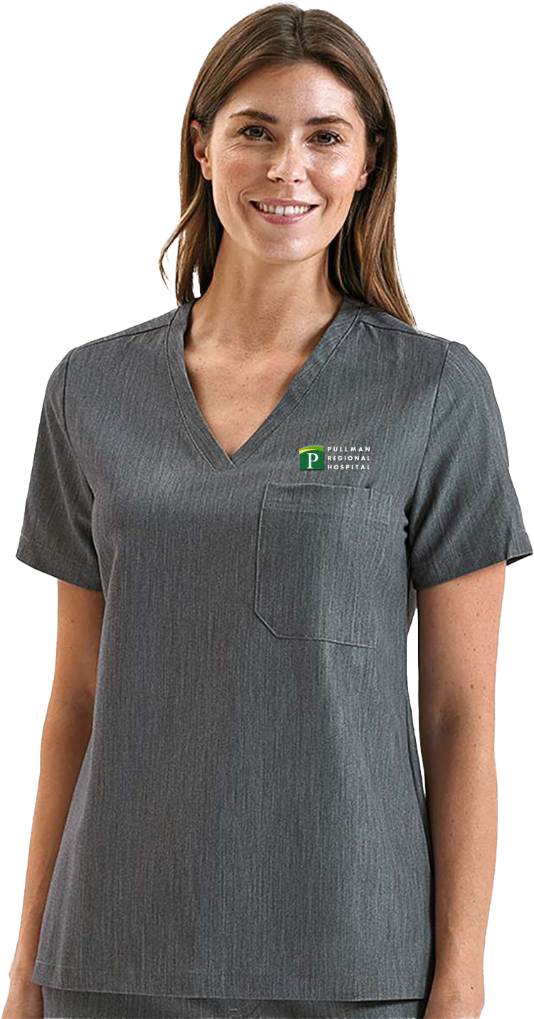 Pullman Regional Hospital Holiday Merchandise Winter 2025 - Ladies Limitless V-Neck Stretch Scrub Top