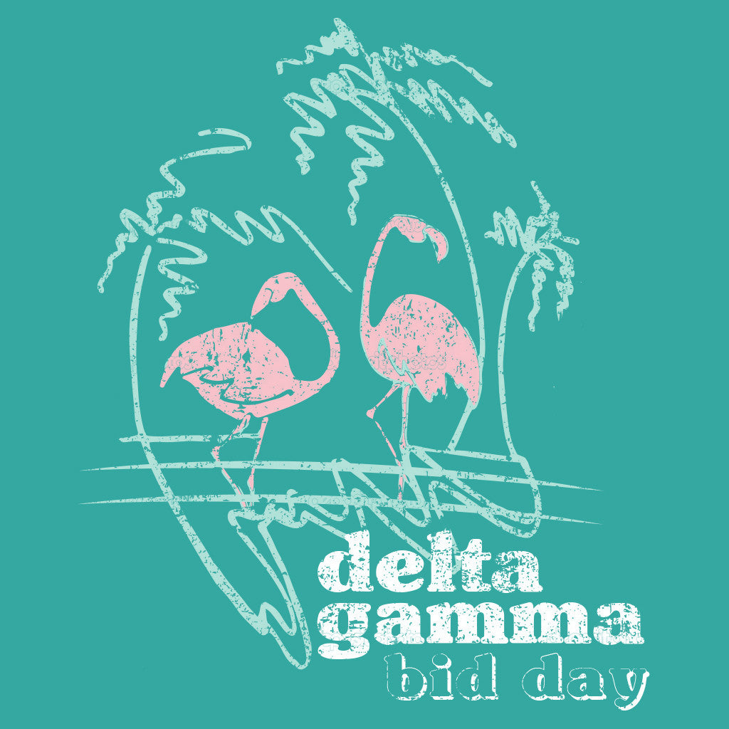 Retro Delta Gamma Flamingo Design