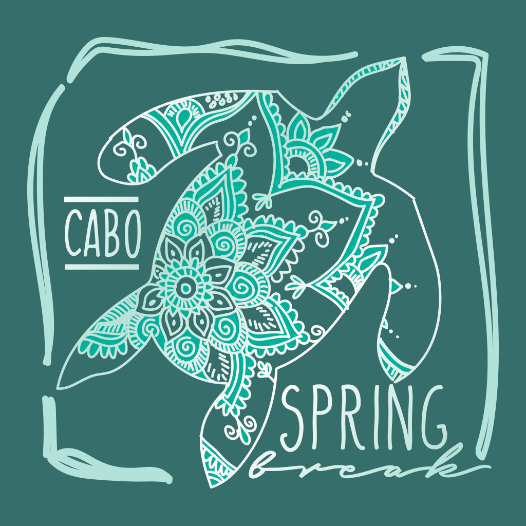 Turtle Mandala Spring Break Design