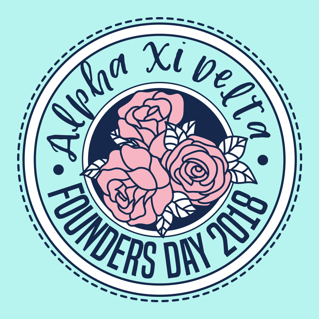 Alpha Xi Delta Founders Day Rose Design