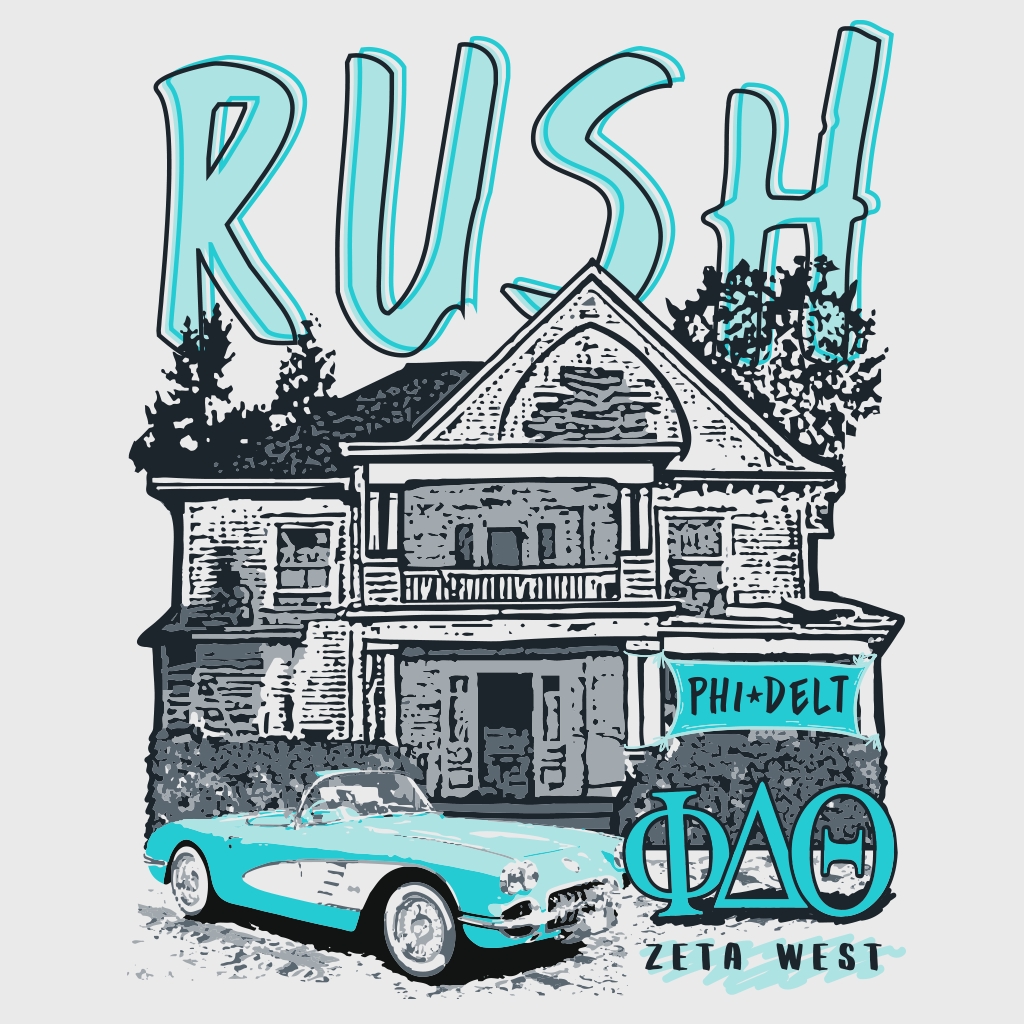 Phi Delta Theta House Sketch Rush Design