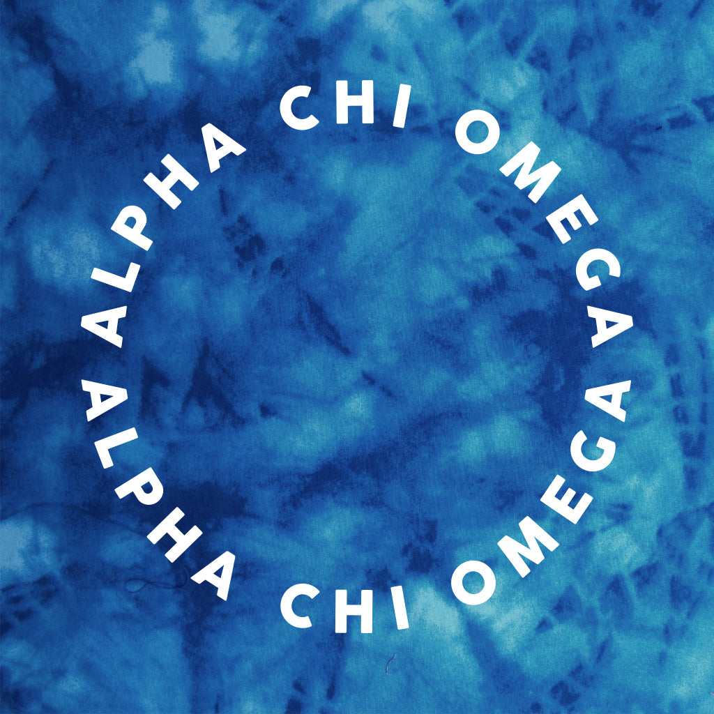 Alpha Chi Omega Circular Tie Dye Design