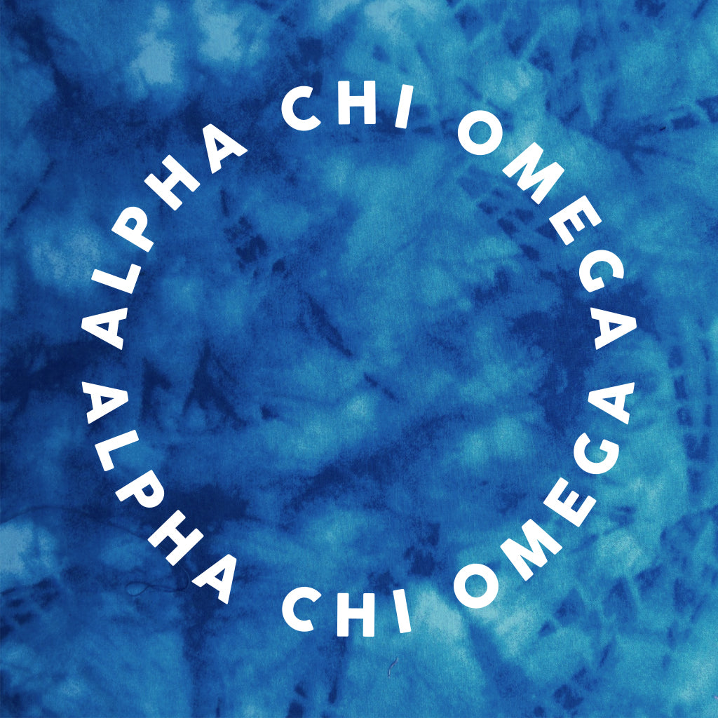 Alpha Chi Omega Circular Tie Dye Design College Hill