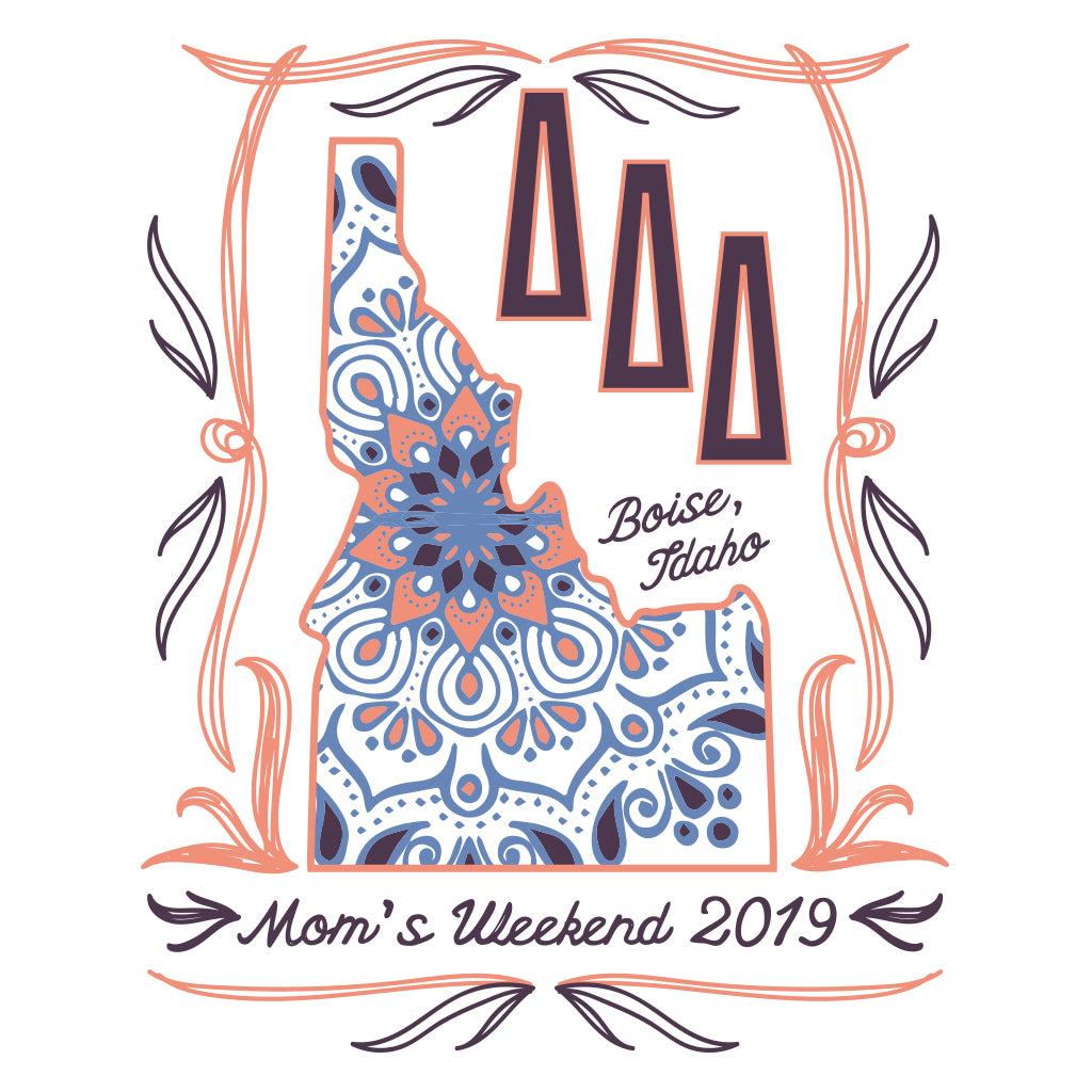 Tri Delta Idaho Mom's Weekend Design