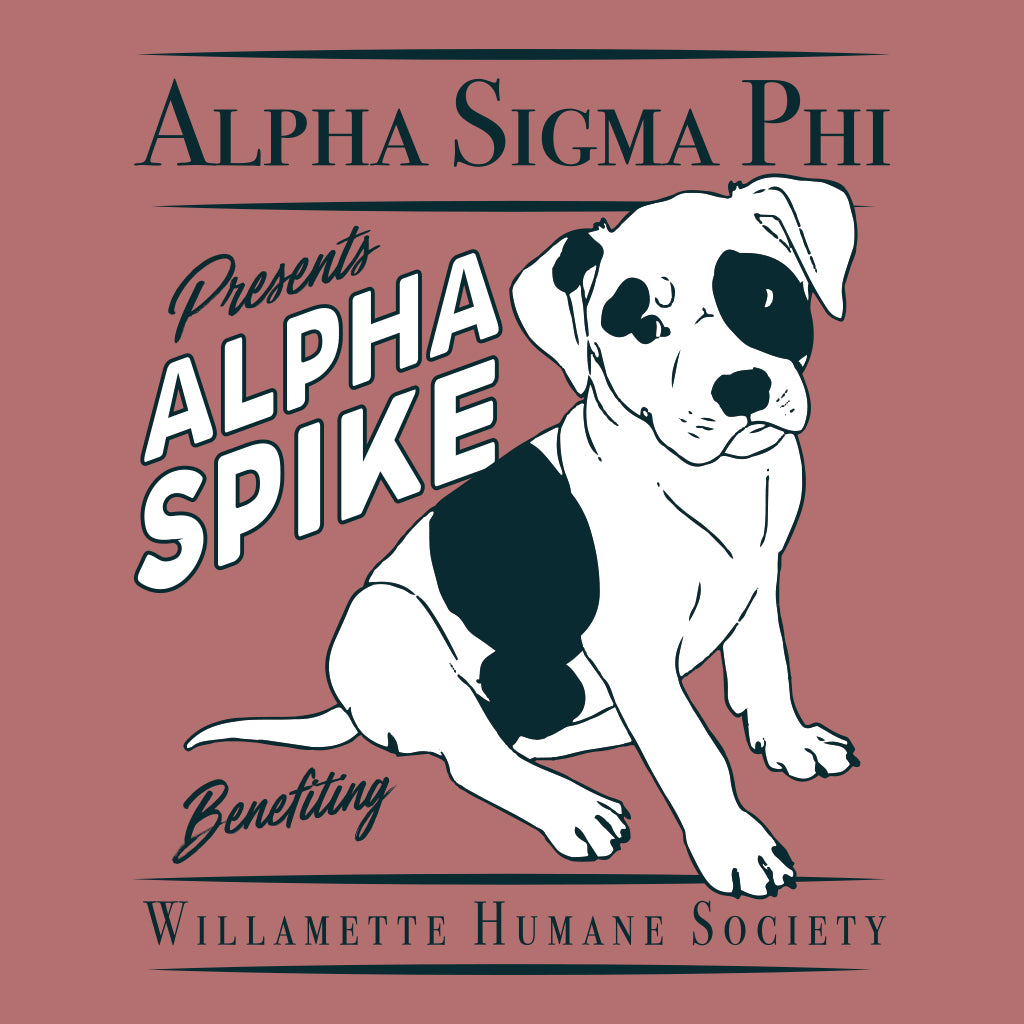 Alpha Sigma Phi Alpha Spike Dog Design