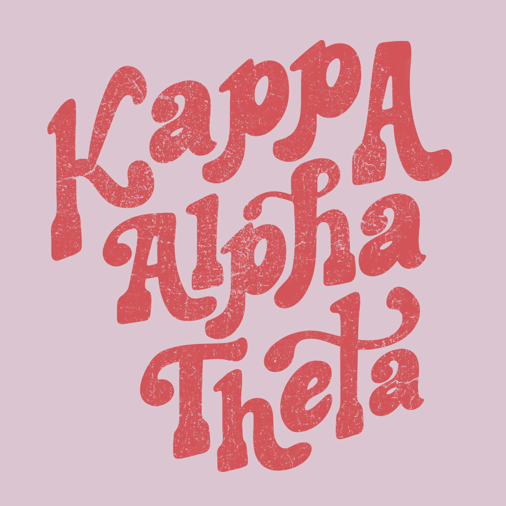 Kappa Alpha Theta Groovy Font Design