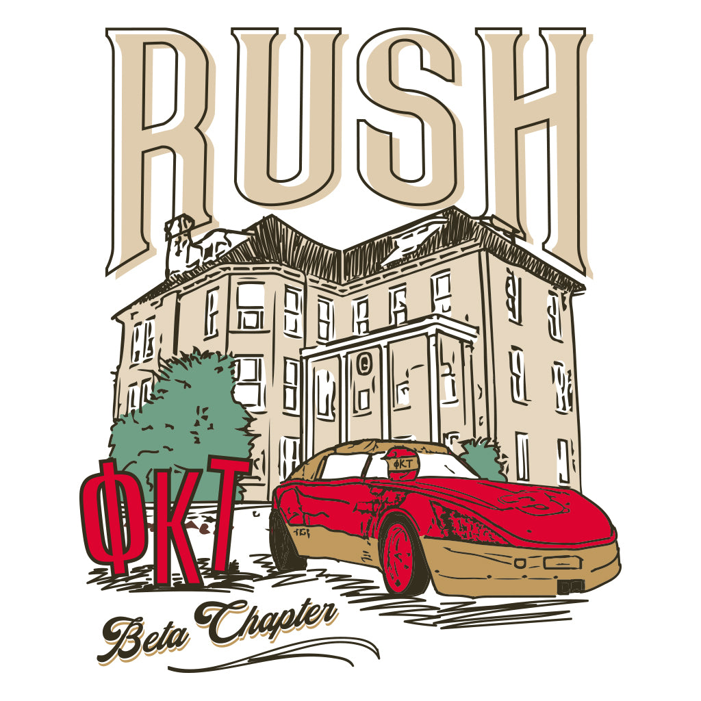 Phi Kappa Tau Race Car Rush Design