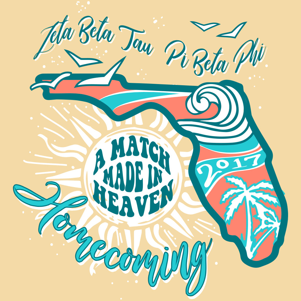 Zeta Beta Tau and Pi Beta Phi Tropical Homecoming Design