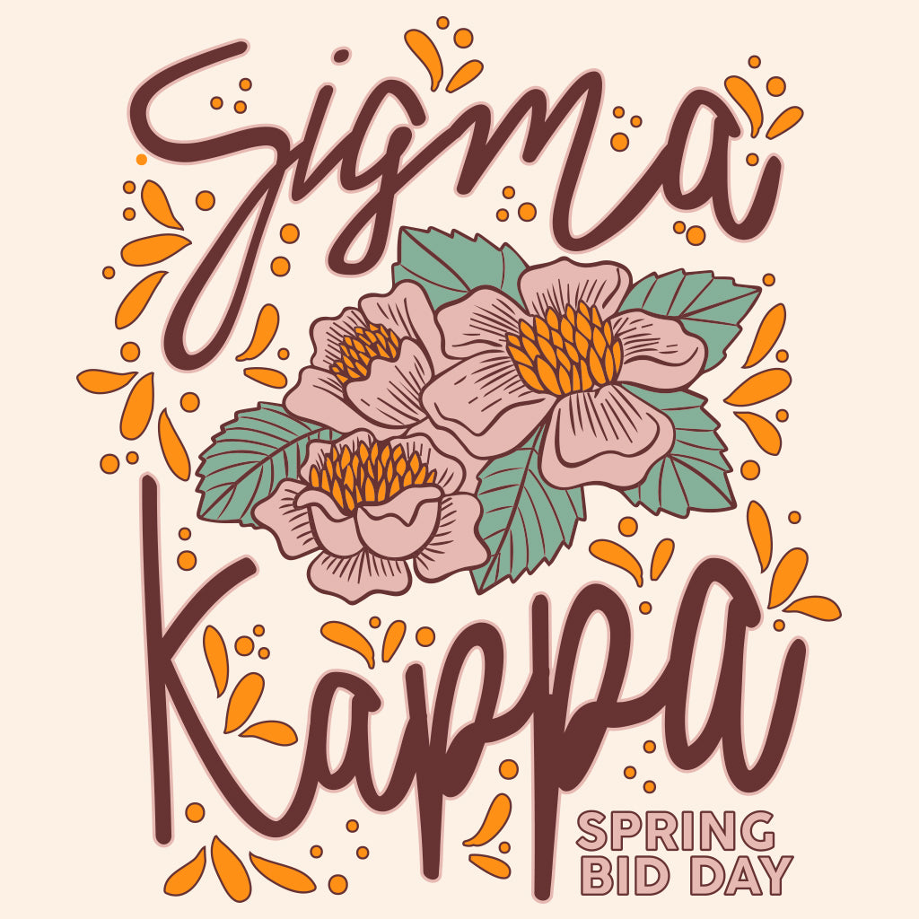 Sigma Kappa Floral Spring Bid Day Design