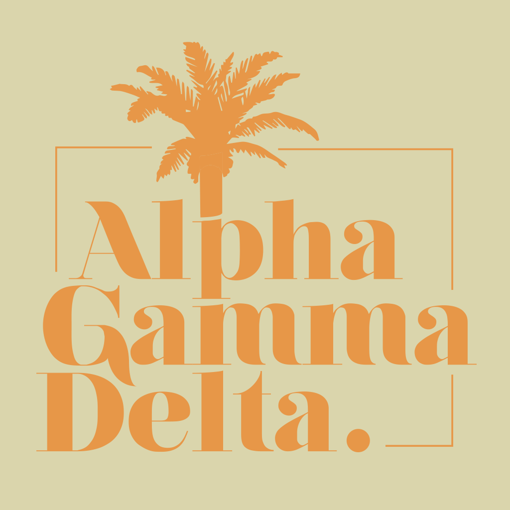 Alpha Gamma Delta Palm Tree Design