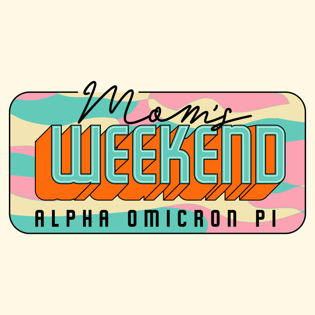 Alpha Omicron Pi Retro Mom's Weekend Design
