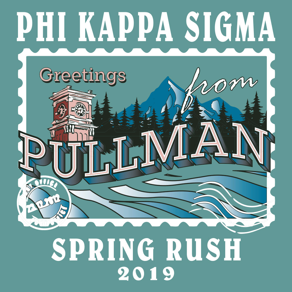 Phi Kappa Sigma Pullman Postcard Design