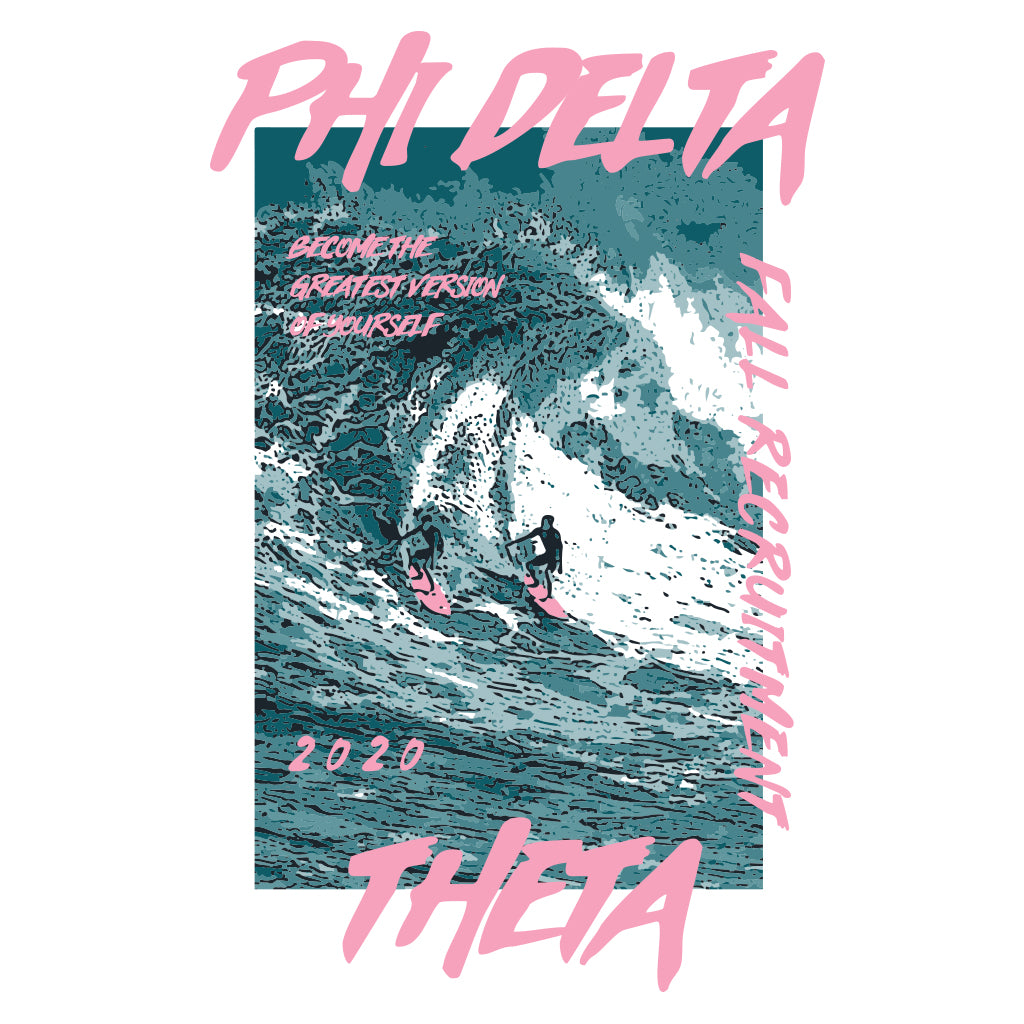 Phi Delta Theta Old School Surf Recruitment Design