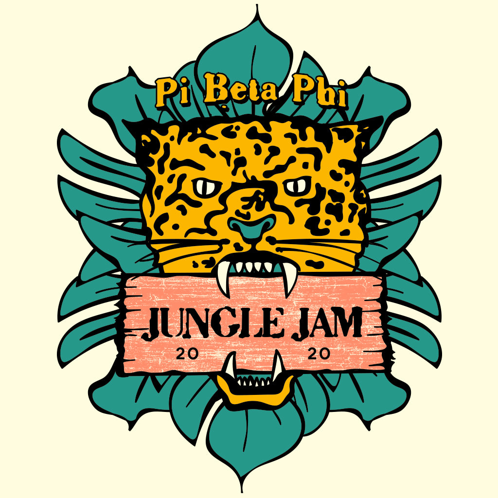 Pi Beta Phi Jungle Jam Retro Design