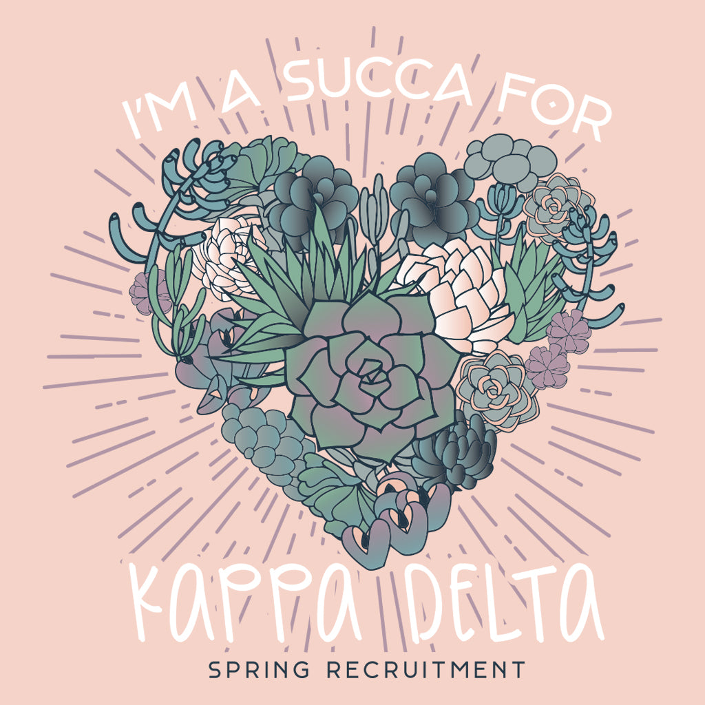 Kappa Delta Succulent Spring Recruitment Design