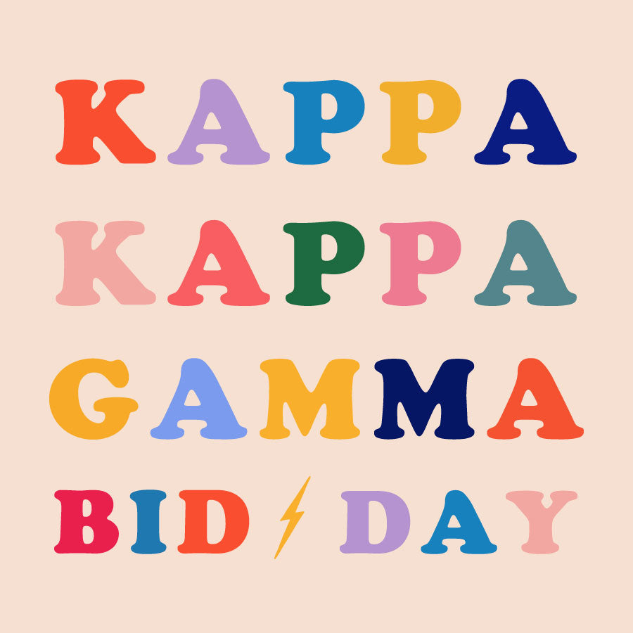 Kappa Kappa Gamma Old School Color Design