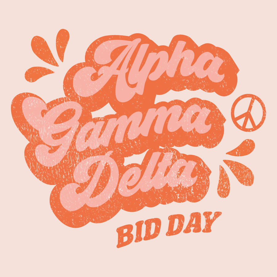 Alpha Gamma Delta Groovy Bid Day Design