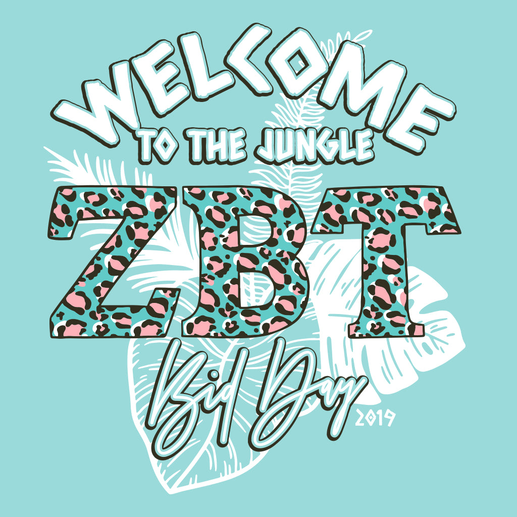 Zeta Beta Tau Jungle Bid Day Design