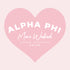 Alpha Phi <3 Mom's Weekend Design