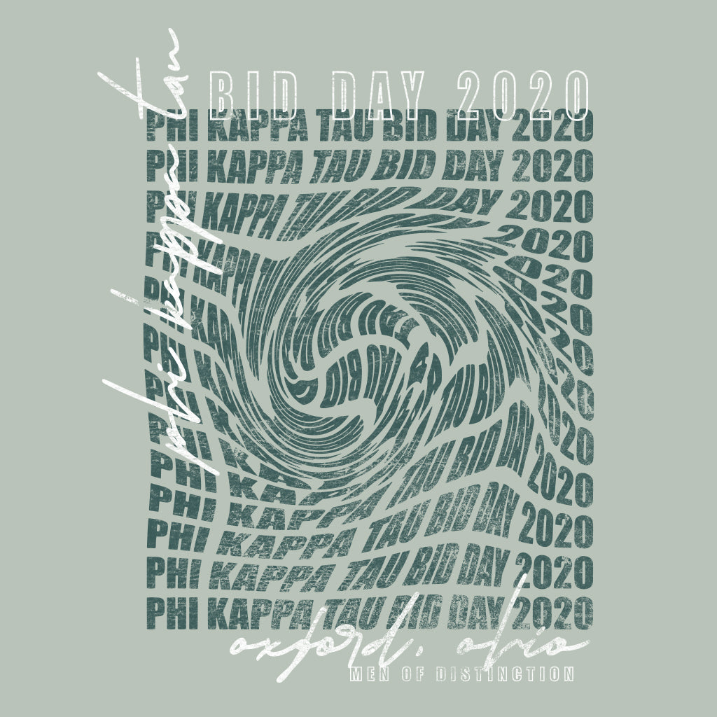 Text Swirl Bid Day Design