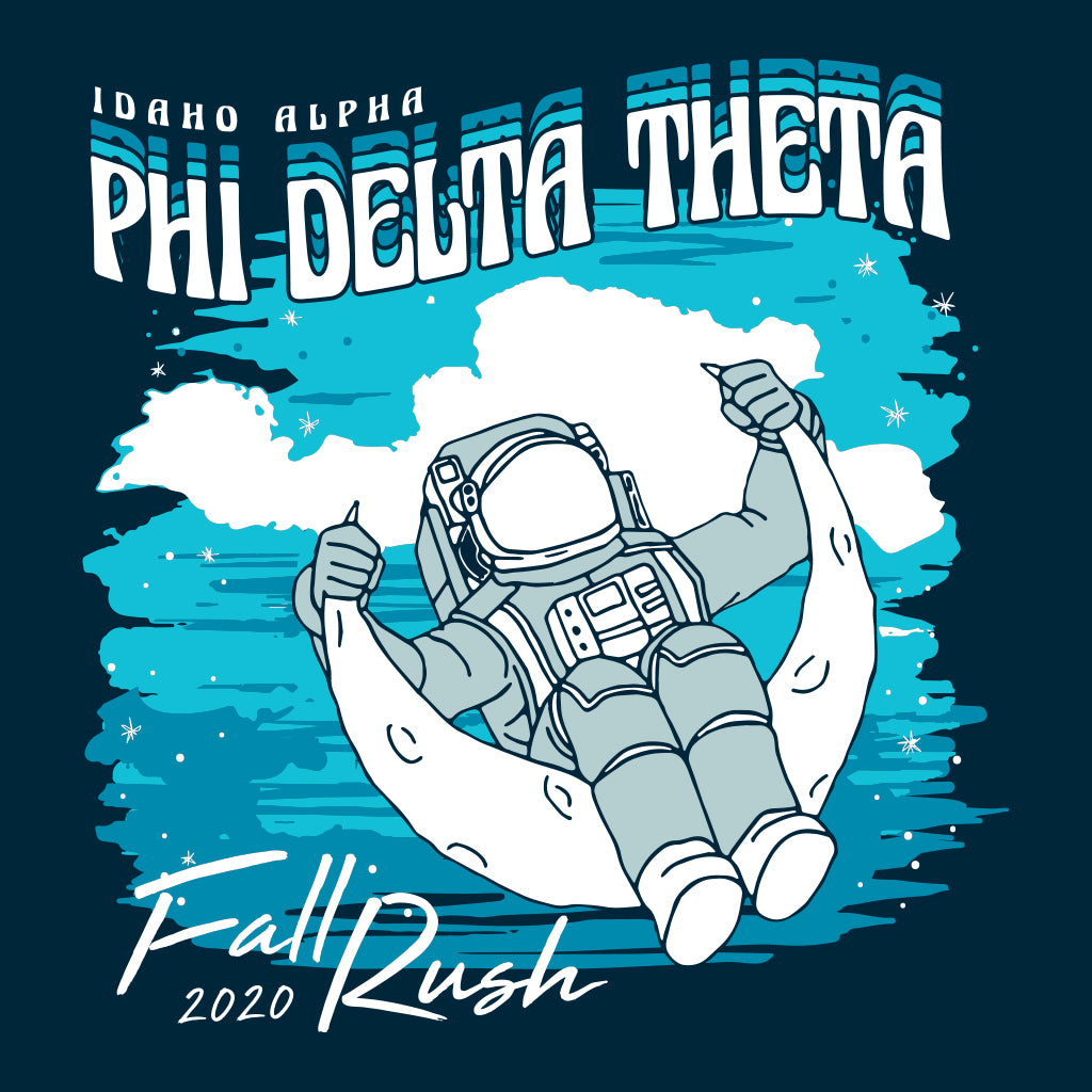 Phi Delta Theta Man on the Moon Design