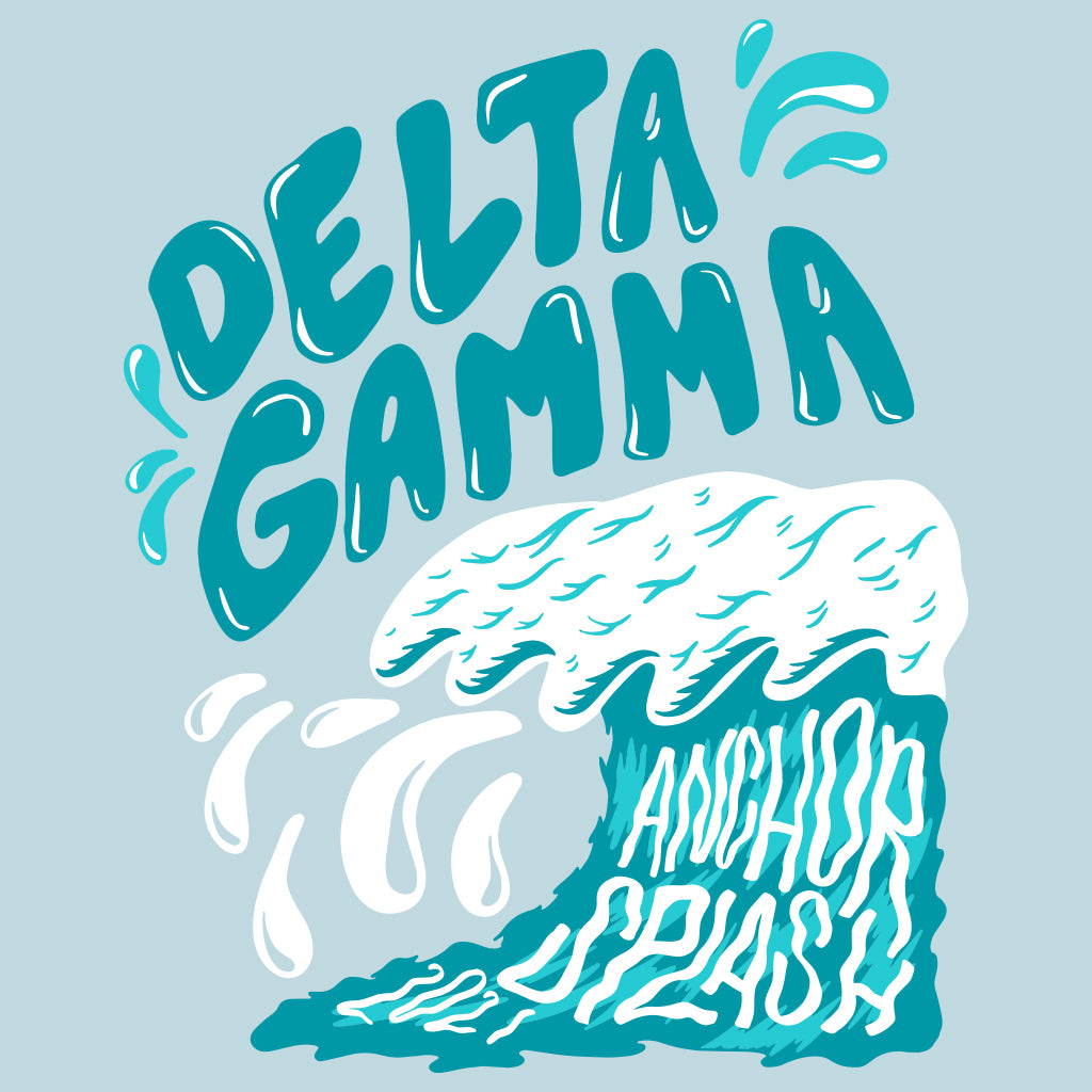 Delta Gamma Wavy Anchor Splash Design