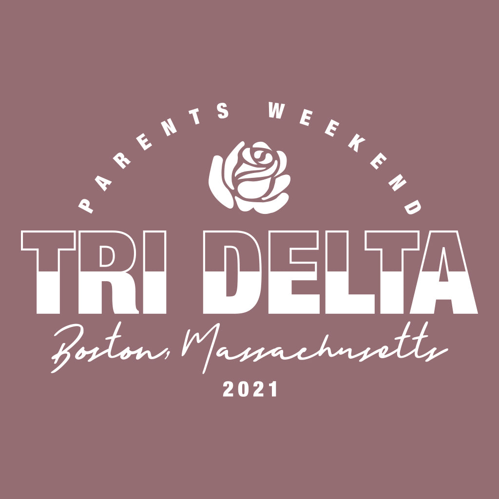 Tri Delta Block Text Design