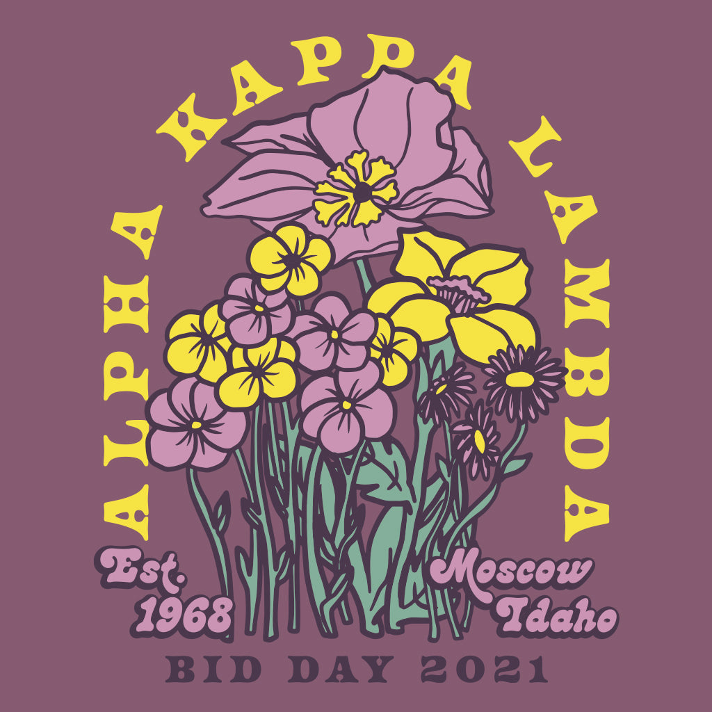 Trippy Flower Bid Day Design