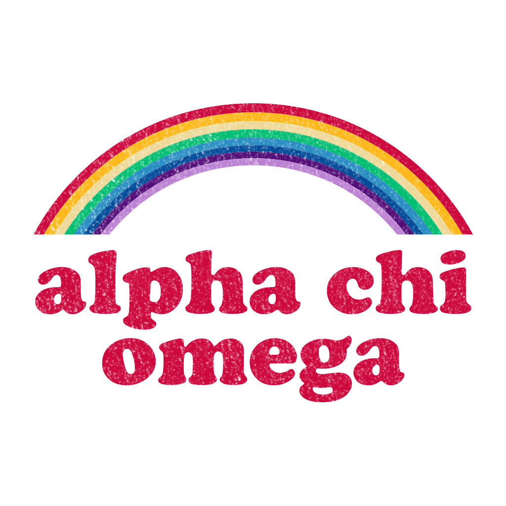 Alpha Chi Omega Rainbow Vibes Design College Hill