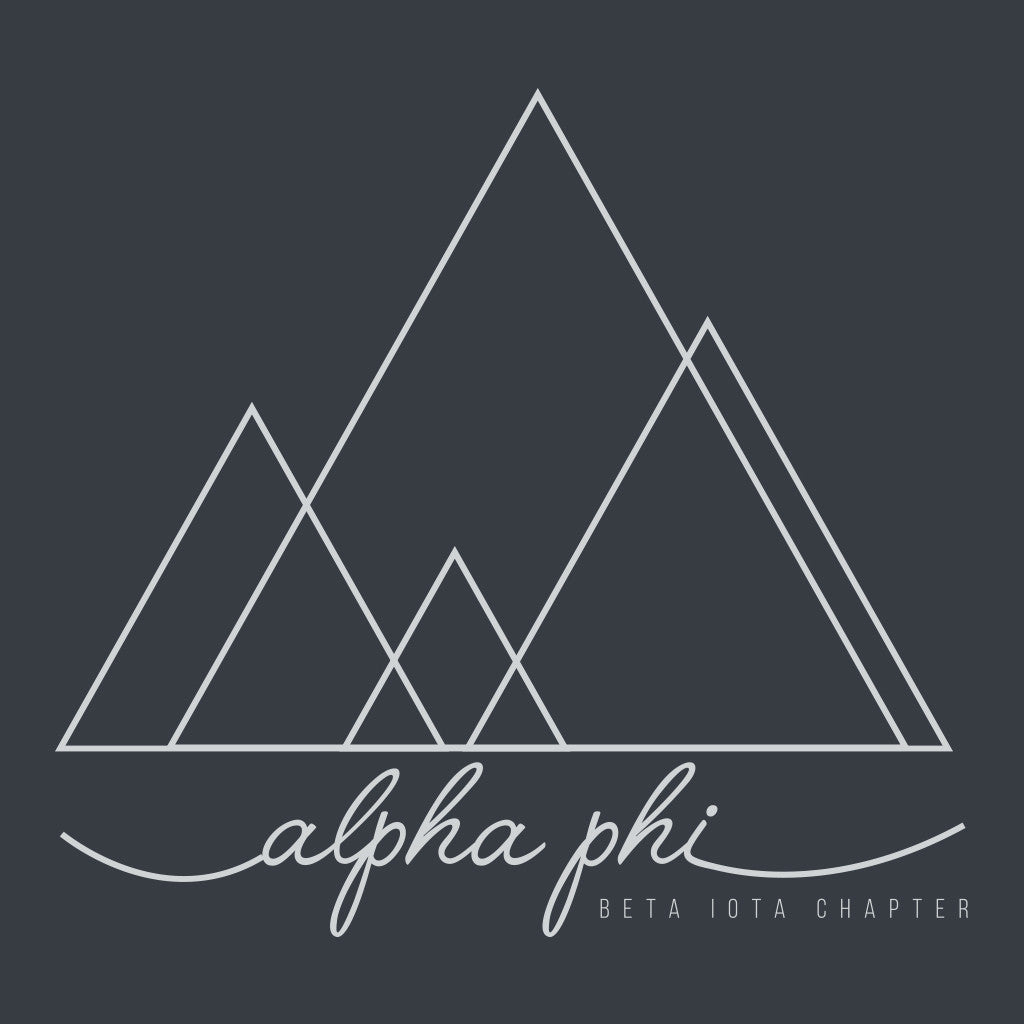 Alpha Phi Geometric Mountain Design
